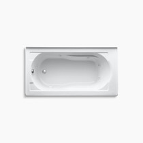 Kohler Devonshire® 60" x 32" alcove whirlpool bath with integral apron and left-hand drain K-1357-LA-0