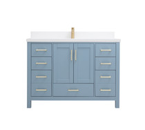 Royal Tallahassee Collection 60 inch Polar Blue Single Sink Bathroom Vanity