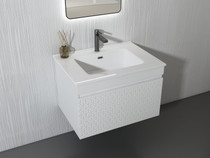 Royal Tropic 36 inch  Wall mount Modern  Vanity in Etched White  