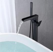  Royal Costa Waterfall Freestanding Tub Faucet in Matte Black