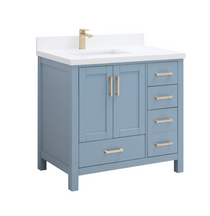 *New Royal Breeze Collection 40 inch Polar Blue  Bathroom Vanity Left Sink and Top Included