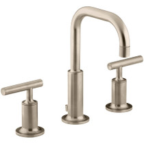 Kohler Purist 1.2 GPM Widespread Bathroom Faucet with Pop-Up Dr Assembly 1.2 gpm - Brushed Bronze 