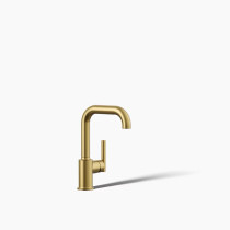 Kohler Purist 1.8 GPM Single Hole Bar Sink Faucet - Vibrant Brushed Moderne Brass