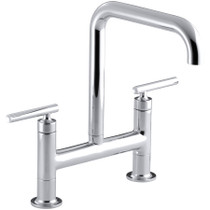 Kohler Purist 1.5 GPM Bridge Kitchen Faucet - Polished Chrome