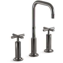 Kohler Purist 1.2 GPM Widespread Bathroom Faucet with Pop-Up Drain Assembly Lever Handle - Vibrant Titanium