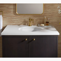 KOHLER Artifacts® Single-handle bathroom sink faucet, 1.2 gpm - Vibrant Brushed Moderne Brass