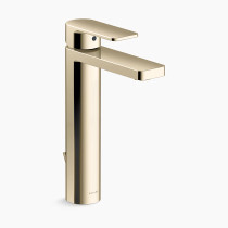 KOHLER Parallel® Tall single-handle bathroom sink faucet, 1.2 gpm - Vibrant French Gold