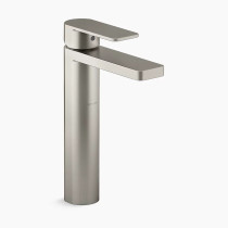 KOHLER Parallel® Tall single-handle bathroom sink faucet, 1.2 gpm - Vibrant Brushed Nickel