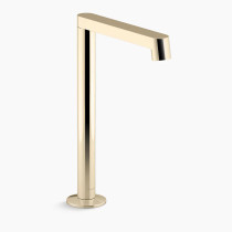 KOHLER Components® Bathroom sink faucet spout with Row design, 1.2 gpm - Vibrant French Gold