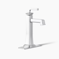 KOHLER Riff® Tall single-handle bathroom sink faucet, 1.2 gpm - Polished Chrome