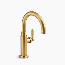 KOHLER Edalyn™ by Studio McGee Single-handle bar sink faucet 1.5 gpm - Vibrant Brushed Moderne Brass