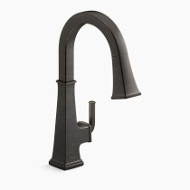 KOHLER Riff® Pull-down kitchen sink faucet with three-function sprayhead 1.5 gpm - Oil-Rubbed Bronze