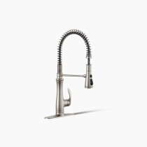 KOHLER Simplice® Semi-professional kitchen sink faucet with three-function sprayhead 1.5 gpm - Vibrant Stainless - K-29106-VS