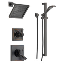 Build Delta TempAssure 17T Series Thermostatic Shower System with Integrated Volume Control, Shower Head, and Hand Shower - Includes Rough-In Valves 2gpm - Venetian Bronze