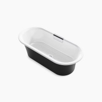 KOHLER  Volute™ 63" x 28-3/8" freestanding bath with base - White