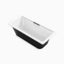 KOHLER   Volute™ 63" x 28-3/8" freestanding bath with base - White