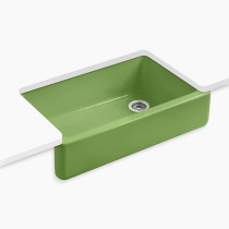 Kohler Whitehaven® 35-3/4" undermount single-bowl farmhouse kitchen sink - Fresh Green