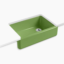 Kohler Whitehaven® 32-3/4" undermount single-bowl farmhouse kitchen sink - Fresh Green