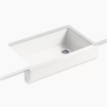 Kohler Whitehaven® 35-1/2" undermount single-bowl farmhouse kitchen sink - Sea Salt