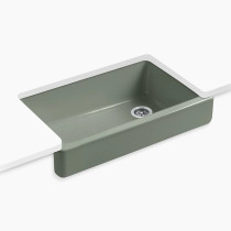 Kohler Whitehaven® 35-1/2" undermount single-bowl farmhouse kitchen sink - Aspen Green