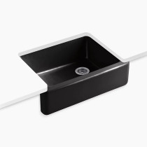 Kohler Whitehaven® 29-3/4" undermount single-bowl farmhouse kitchen sink - Black Black