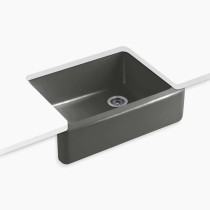Kohler Whitehaven® 29-3/4" undermount single-bowl farmhouse kitchen sink - Thunder Grey