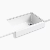 Kohler Whitehaven® 32-1/2" undermount single-bowl farmhouse kitchen sink - White