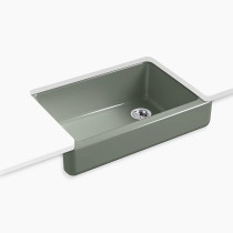 Kohler Whitehaven® 32-1/2" undermount single-bowl farmhouse kitchen sink - Aspen Green