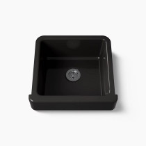 Kohler Whitehaven® 23-1/2" undermount single-bowl farmhouse kitchen sink -Black Black