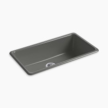 Kohler Iron/Tones® 33" top-/undermount single-bowl kitchen sink - Thunder Grey