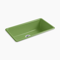 Kohler Iron/Tones® 33" top-/undermount single-bowl kitchen sink - Fresh Green