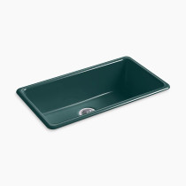 Kohler Iron/Tones® 33" top-/undermount single-bowl kitchen sink - Teal