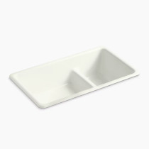 Kohler Iron/Tones® Smart Divide® 33" top-/undermount double-bowl kitchen sink -Dune