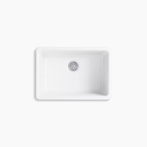 Kohler Iron/Tones® 27" top-/undermount single-bowl kitchen sink - White