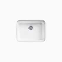 Kohler Iron/Tones® 24-1/4" top-/undermount single-bowl bar sink - White