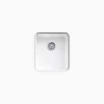 Kohler Iron/Tones® 17" top-/undermount single-bowl bar sink - White