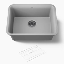 Kohler Cairn® 24-1/2" undermount single-bowl kitchen sink - Matte Grey