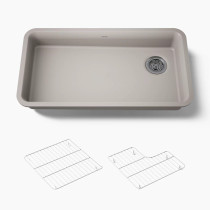 Kohler Cairn® 33" undermount single-bowl kitchen sink - Matte Taupe