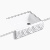 Kohler Whitehaven® Hayridge® 29-11/16"undermount single-bowl farmhouse kitchen sink - White