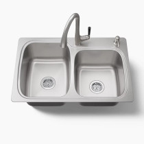 Kohler All-In-One 33" top-/undermount double-bowl kitchen sink