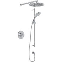 Rohl Tenerife Thermostatic Shower System with Shower Head, Hand Shower, Slide Bar, Shower Arm and Valve Trim - Polished Chrome