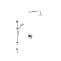 Rohl Lombardia Thermostatic Shower System with Shower Head and Hand Shower - Polished Chrome