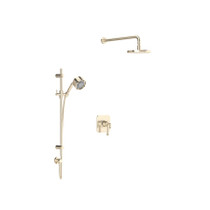 Rohl Graceline Thermostatic Shower System with Shower Head and Hand Shower - Satin Nickel