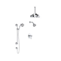 Rohl Viaggio Thermostatic Shower System with Shower Head and Hand Shower - Polished Chrome