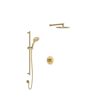 Rohl Tenerife Thermostatic Shower System with Shower Head and Hand Shower - Antique Gold