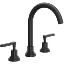 Rohl Lombardia 1.2 GPM Widespread Bathroom Faucet with Pop-Up Drain Assembly - Matte Black