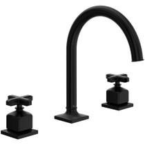 Rohl Apothecary 1.2 GPM Widespread Bathroom Faucet with Pop-Up Drain Assembly - Matte Black