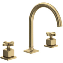 Rohl Apothecary 1.2 GPM Widespread Bathroom Faucet with Pop-Up Drain Assembly - Antique Gold