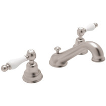 Rohl Arcana 1.2 GPM Widespread Bathroom Faucet with Pop Up Drain Assembly - Satin Nickel