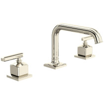 Rohl Apothecary 1.2 GPM Widespread Bathroom Faucet with Pop-Up Drain Assembly Polished Nickel 